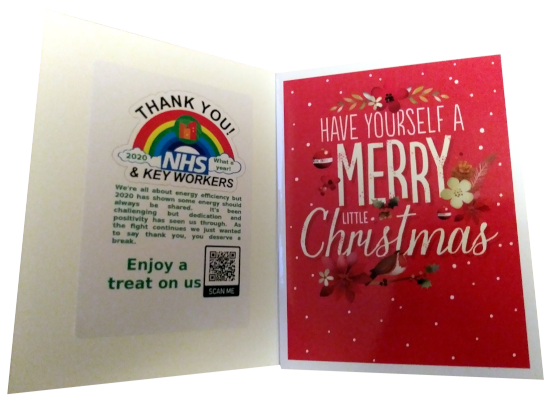 Christmas card 1 – Thank You A big thank you to NHS and key workers card