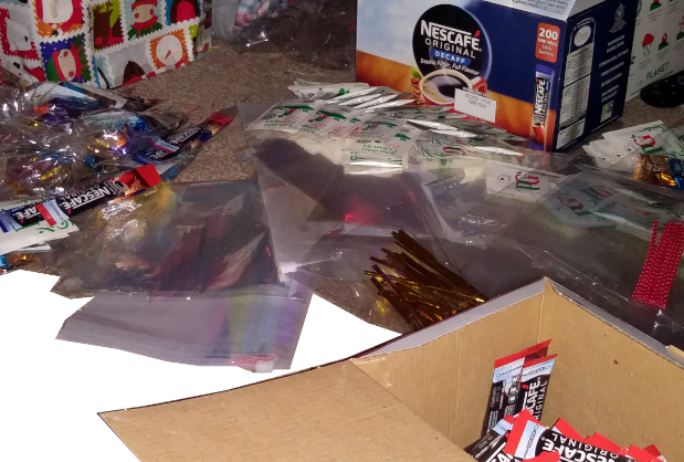 Treats to have a break Thank you hampers being packed